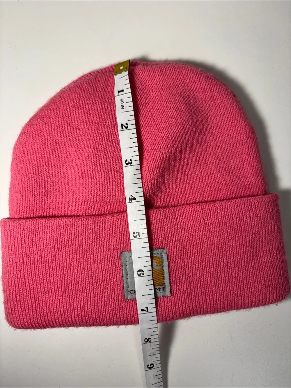 Carhartt Kids Pink Cuffed Beanie with Logo Patch